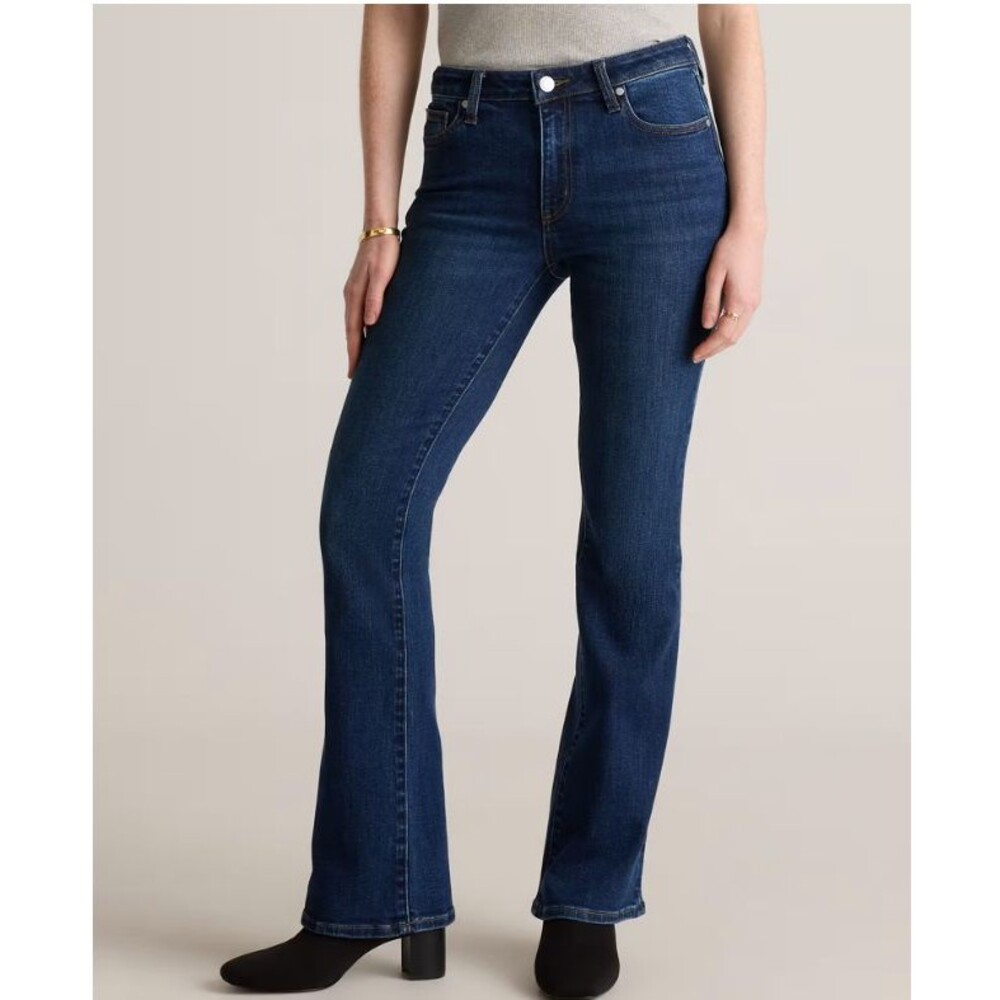 Quince Women Luna Stretch Flare Jeans Midnight Blue 29